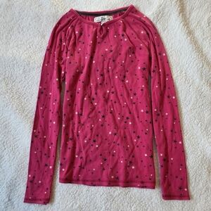 Vintage GAP Kids pink star pajama top w/ gemstone decoration